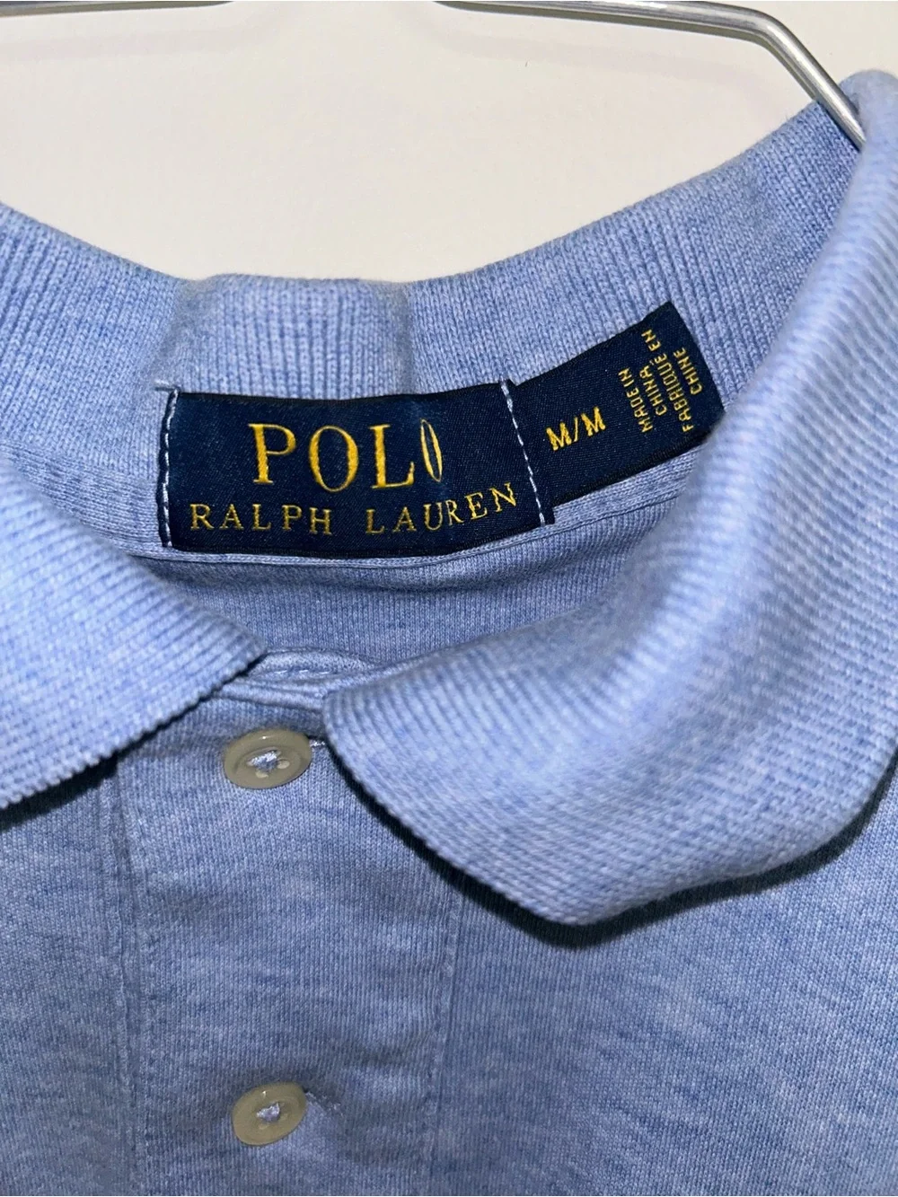 Ralph Lauren Heather Sky Blue Polo with Navy Pony
